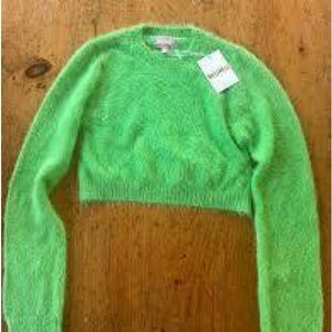 NWT Show Me Your Mumu Green Cropped Sweater